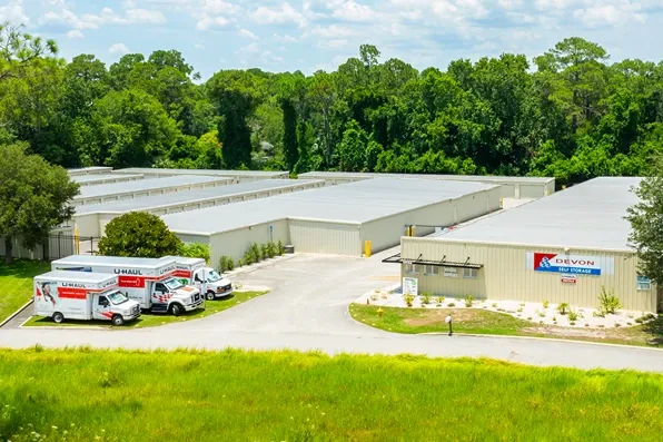 Self storage facility with U-Haul truck rentals and drive-up storage units